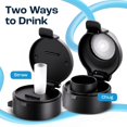 thumbnail image 3 of Aquafit Botella De Agua De 128 Oz Con Marcador De Tiempo – Tapa Con Pajita Y Chupete – Botella De Agua De Gimnasio De 1 Galón Sin Bpa Con Asa – Jarra Grande De Un Galón (Gris Medianoche 128 Onzas), 3 of 5