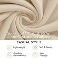 thumbnail image 4 of VDJ Women Blouses Loose Casual 3 4 Sleeve Tunic Shirts Fashion Button V Neck Summer Beige T Shirts Tops Size XXL, 4 of 8