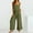 Army Green, variant on BLOCLOALO 2 Piece Lounge Set Sleeveless Tops Women's Outfits Square Neck Linen Tank Crop Top Wide Leg Pants Matching Set Cropped Tank Tops Dressy Casual Suit Casual Lounge Sets for Women Army Green S