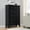 Black, variant on KATIDAP Dresser for Bedroom with 5 Drawers, Wood Tall Dresser Drawers for Hallway, Living Room,Gray
