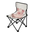 thumbnail image 2 of WOBOGO Pink Pig Camping Chair Convenient Four Corner Backrest Folding Stool Can Hold Up to 220lbs, 2 of 8