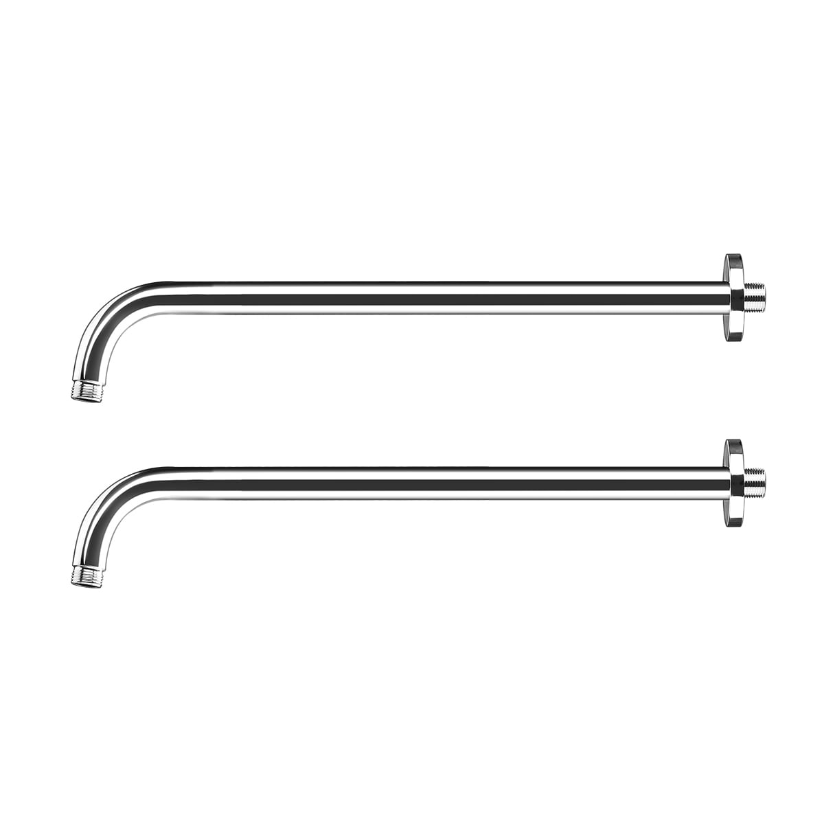 2pcs Universal 16 inch 304 Stainless Steel Shower Arm Extender Tube