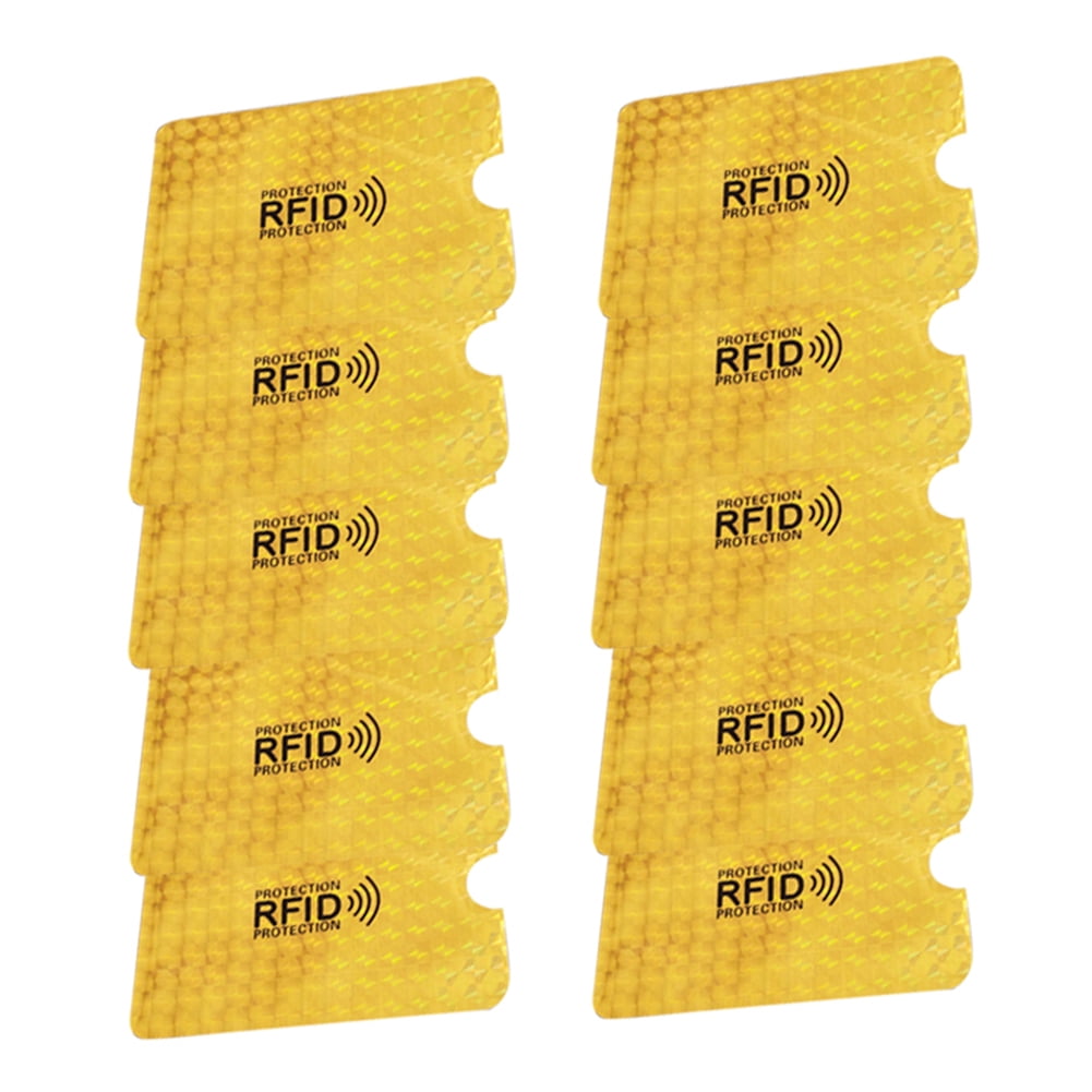 credit card magnetic protection sleeve RFID Blocking Sleeves You can be sure you are protected when you use Identity Stronghold RFID blocking products.Some older building access cards that operate at 125Khz may not be totally blocked by our Secure Sleeves. 14pcs RFID Blocking Sleeves, TSV