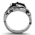 thumbnail image 3 of Mens Silver Rings Stainless Steel Anillo Onyx Compromiso Regalo Para Hombre Acero Inoxidable, 3 of 4