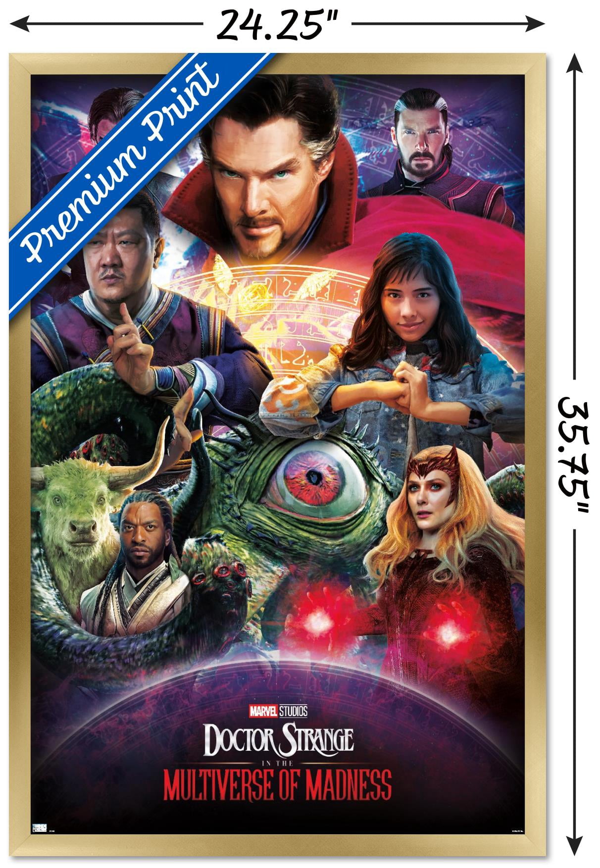 Marvel Doctor Strange in the Multiverse of Madness - Amazing Wall Poster, 22.375" x 34" Framed