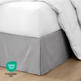 thumbnail image 6 of Bare Home Double Brushed Bed Skirt - Premium 1800 Collection - 15-inch Drop - Twin, Light Gray, 6 of 8