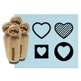 thumbnail image 1 of Heart Love Box Circle Stripes Rubber Stamp Set for Scrapbooking Crafting Stamping - Medium 1 Inch, 1 of 7