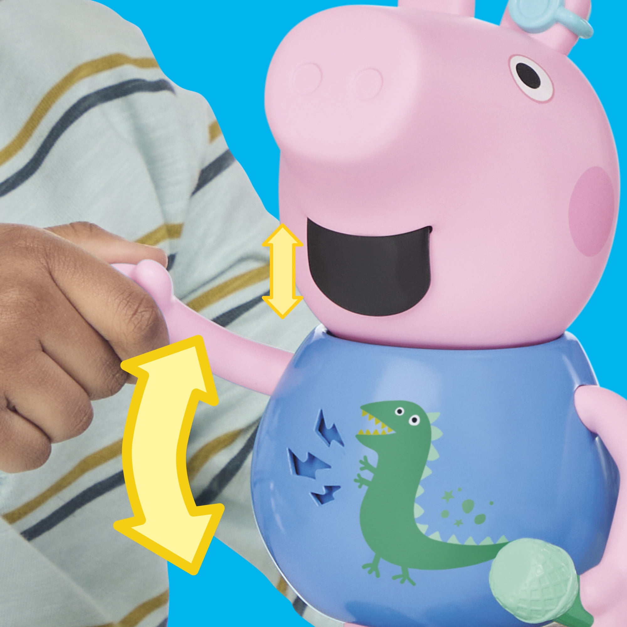 Peppa Pig Toys Joke & Sing George Figure, Musical Preschool Toys for Boys and Girls, 3+ - English Version