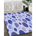 thumbnail image 3 of Ahgly Company Machine Washable Indoor Square Transitional Periwinkle Purple Area Rugs, 6' Square, 3 of 7