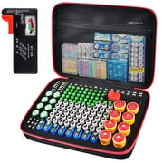 200+ Battery Organizer Holder Containers Box for Various Batteries with Tester Checker BT-168- Box Only