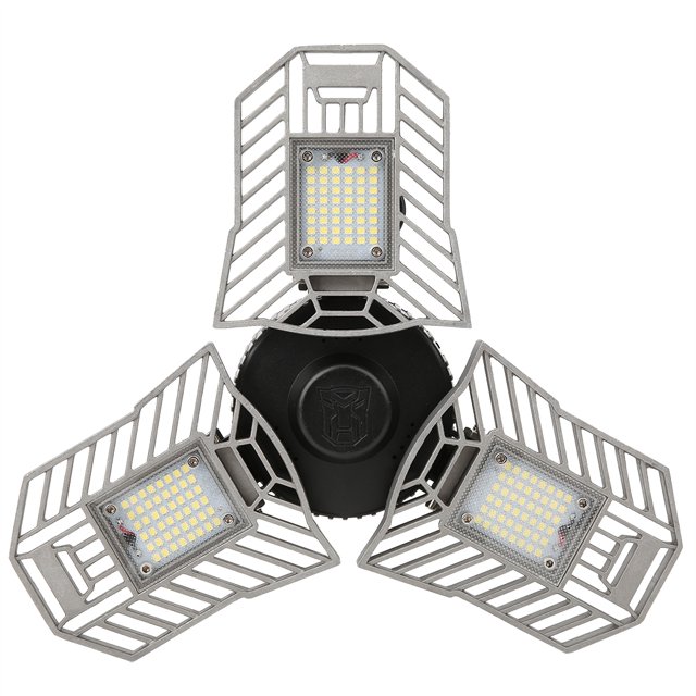AC220V 60W E26/E27 Luz de proyector de ángulo ajustable Luces de trabajo de garaje 6000LM 6500K 170‑277V