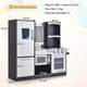 thumbnail image 2 of Costway Cocina de Madera de Juguete Infantil con Refrigerador de Juguete Horno Pizarra Estufa de Juego Grifo y Fregadero 105 x 31,5 x 95 cm Café, 2 of 8