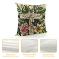 thumbnail image 4 of YINGXI Wreath Decorative Throw Pillow Covers, Religious Cross Porch Outdoor Home Decor, Hop Flowers Couch Cushion Case 20x20in, 4 of 5