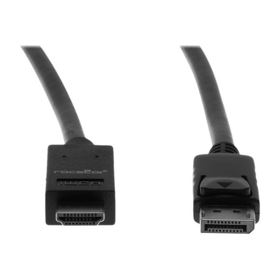 Rocstor Premium DisplayPort to HDMI Converter Cable 6 ft 4K 1 Pack