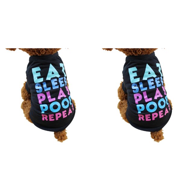 (2-Pack) Rinsvye Summer Dog Clothing Polyester Fleece Pullover Jacket T-Shirt Puppy for Small Dog Clothes for Medium Dogs Dog