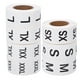thumbnail image 1 of 7 rollos Etiquetas de tamaño auto adhesivo calcomanías de tamaño de ropa redonda para ropa minorista, 1 of 6