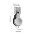 thumbnail image 3 of Mini Coupe-Ongles en Acier Inoxydable Bouche Plate / Lame 45° Pointue Coupe de Précision / Taille de Voyage Compacte / Construction Durable Résistante à la Rouille / Outil de Toilettage à Prise Facile, 3 of 7