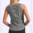 thumbnail image 5 of FASHOFT Athletic Tank Tops For Women Summer Hollow Print Yoga Tank Top Loose Tee Blouse Seamless Comfy Breathable Top Fitness Workout Sports Womens Sleeveless Shirts Grey M, 5 of 7
