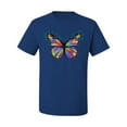 thumbnail image 2 of Wild Bobby, Colorful Butterfly Oh Butterfly On Whispering Wings Animal Lover Men's Graphic T-Shirt, Royal, Large, 2 of 3
