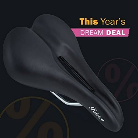 Bikeroo Most Comfortable Bike Seat For Men Padded Bicycle Saddle Bikeroo Most Comfortable Bike Seat For Men Padded Bicycle Saddle With Soft Cushion Improves Comfort Mountain Hybrid And Stationary