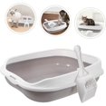 thumbnail image 4 of CHIKANSTORE Cat Litter Box Puppy Pan Kitten Toilet Cat Litter Basin Puppy Litter Pan Cat Sand Tray.15.4X12.2X4in, 4 of 5