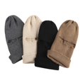 thumbnail image 6 of Hontri Bomber Hats in Clearance, Winter Collar Hats for Men Women Soft Warm Knit Hat Ski Stocking Collar Cap, Female Black One Size, 6 of 6