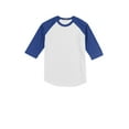 thumbnail image 5 of Sport-Tek Youth Colorblock Raglan Jersey-S (White/Royal), 5 of 6