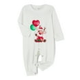 thumbnail image 4 of Christmas Family Pajamas Matching Set Elk Print Long Sleeve Tops and Plaid Pants Sleepwear, 4 of 10