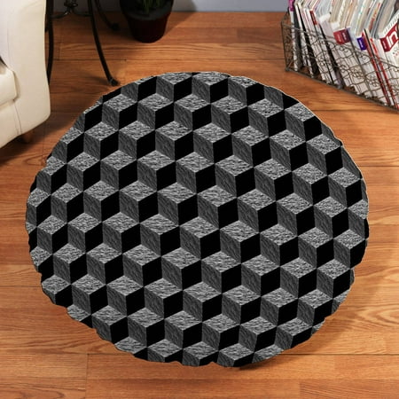 Sketch Cubes B W Floor Pillow Walmart Com