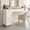 White+Gold, variant on Advwin Wall Mount Salon Station with Glass Top, Professional Barber Station with Storage, 3 Drawers, 2 Cabinets & 3 Tool Holders, Hair Stylist Workstation for Salon, Spa & Barber Shop, Black+Gold