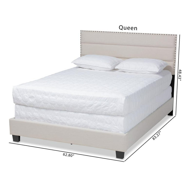 Baxton Studio Ansa Modern and Contemporary Beige Fabric Upholstered Full Size Bed Baxton Studio Ansa Modern and Contemporary Beige Fabric Upholstered Full Size Bed