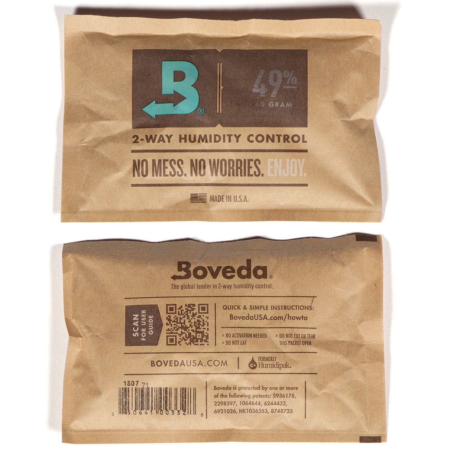 Boveda 49% RH 2-Way Humidity Control | Size 70 for Wood Instruments | 4-Count
