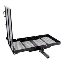 New Mobility Ramp Hitch Mounted 46.2 x 26.8 x 38.7 500 lbs for Wheelchair Electric Scooter Medical Disability with Rack Ramp Capacity Steel w/3" Rail Fit 2" Hitch Receiver Truck Van Car