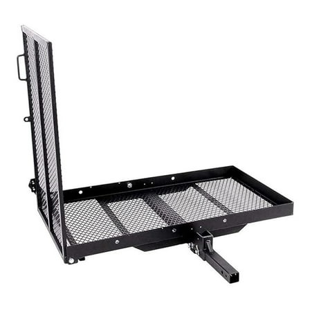 New Mobility Ramp Hitch Mounted 46.2 x 26.8 x 38.7 500 lbs for Wheelchair Electric Scooter Medical Disability with Rack Ramp Capacity Steel w/3" Rail Fit 2" Hitch Receiver Truck Van Car