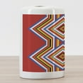 thumbnail image 3 of Tribal Ceramic Toothbrush Holder, Traditional Style Mosaic Pattern Image, Decorative Versatile Countertop for Bathroom, 4.5" X 2.7", Multicolor, by Ambesonne, 3 of 4