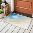thumbnail image 5 of Blue Beach Coastal 2'x3' Washable Rug, Summer Ocean Nautical Seaside Non-Slip Soft Doormat Area Rugs for Entrance Bathroom Bedsides, StainResistant Carpet for Kitchen Bedroom, Entryway Floor Mat, 5 of 9