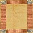 thumbnail image 1 of Ahgly Company Machine Washable Indoor Square Abstract Papaya Orange Area Rugs, 6' Square, 1 of 7