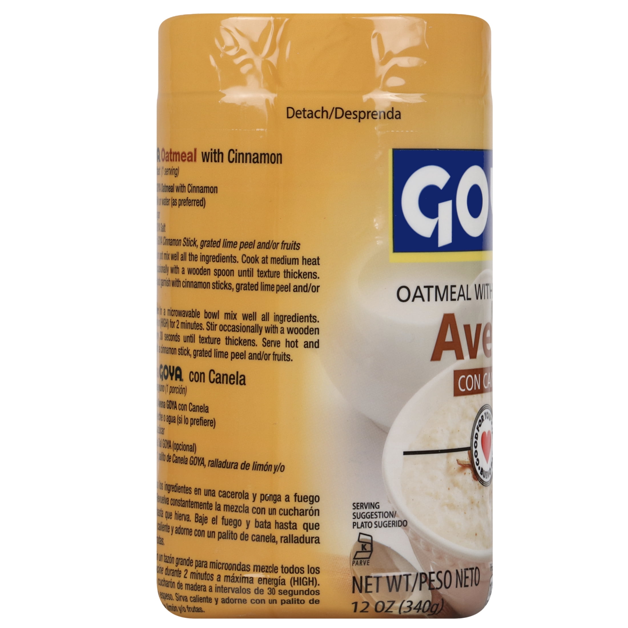 Goya Oatmeal with Natural Cinnamon Flavor, 12 oz