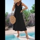 thumbnail image 5 of Vestidos para Mujer Verano Sin Mangas Cuello Algodón Playa Casual Vestido Negro L, 5 of 7
