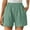 Mint Green, variant on High-Waisted Relaxed Jean Shorts for Women - Elastic Waist & Side Pockets 4" Inseam Summer Wear Black M