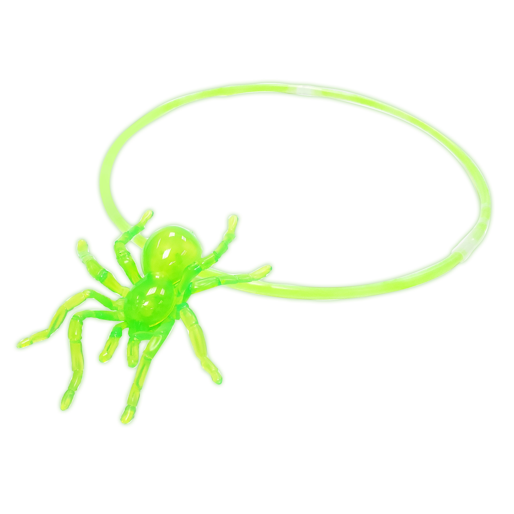 Vendor Labelling Halloween 1ct Green Glow Spider Necklace, Unisex - Childs and Adults - image 3 of 7