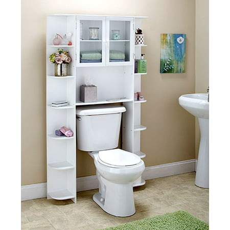 Deluxe Over-the-Toilet Space Saver White Cabinet - Walmart.com
