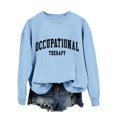 thumbnail image 4 of Women Sweatshirt Womens Long Sleeve Sweatshirt Women Pullover Sweatshirt Blue Crewneck Sweatshirt Women'S Fall Sweatshirt Women Clothing, 4 of 8