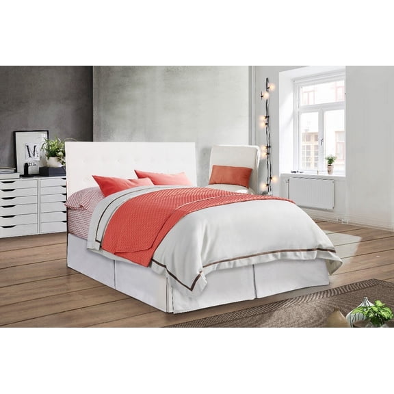 Super Nova G0129-QHB Queen Headboard with Easy Maintain Leather & Adjustable Height | White