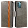 thumbnail image 3 of Case for Nokia G21 Cover Leather Wallet Folio Case Book Design Flip Magnetic Closure - Grey, 3 of 5
