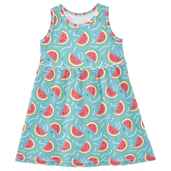 joogoo Girls Sleeveless Dress Watermelons Stylish Short Sleeve Dresses 4T