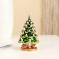 thumbnail image 3 of ER Árbol de Navidad decoración del hogar artesanías esmaltadas regalo de Navidad joyero de aleación oso de fresa Electrónica, 3 of 5