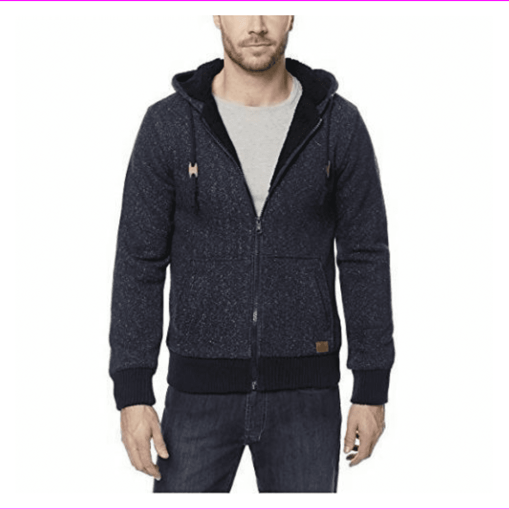 buffalo men's sherpa lined hooded sweatshirt