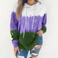 thumbnail image 4 of Abcnature Plus Size Women Casual Long Sleeve Jumper Tie Dye Crew Neck Pullover Lightweight Sweatshirt Tops Autumn Winter Stylish T Shirt Tunic Blouse Purple S, 4 of 4