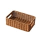 thumbnail image 3 of Cestas de almacenamiento para despensa, bandeja para servir alimentos, cesta rectangular para almacenar pan. marrón oscuro y S, 3 of 9